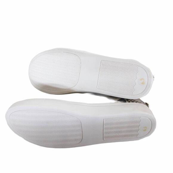 New Steve Madden Metallic Gold Snakeskin Symba Platform Slip On Sneakers 6.5 - Picture 9 of 10